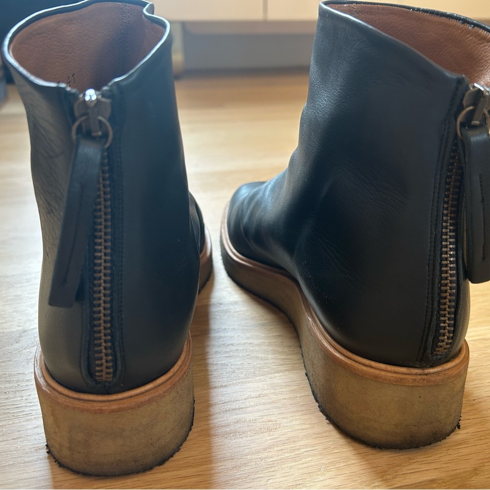 COCLICO Black Leather Ankle Boots - Picture 3 of 6